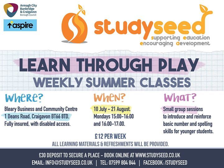 Learn Through Play Number Spelling Skills Studyseed Craigavon Summer Tutoring Class