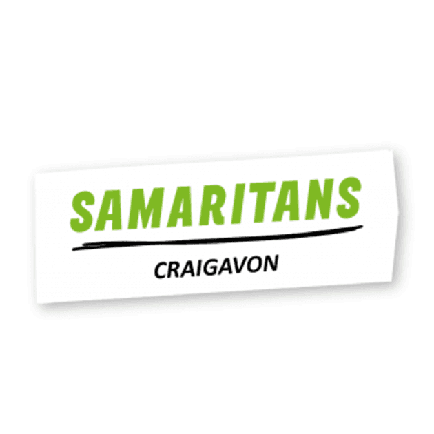 Samaritans Craigavon logo: Green text