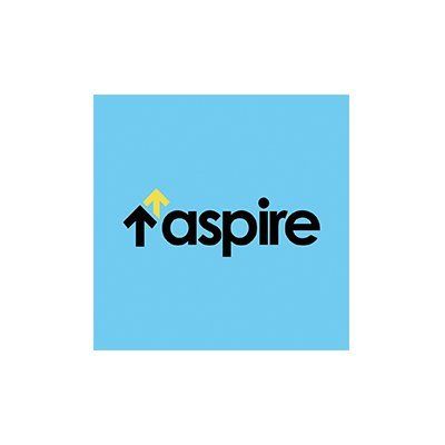 Light blue square with the word