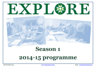 Explore lifelong learning Season 1 programme 2014-15 adult education