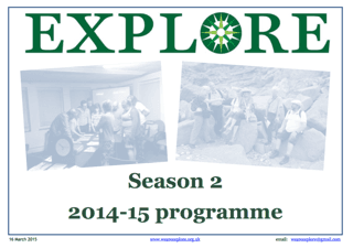 Explore lifelong learning Season 2 2014-15 adult education