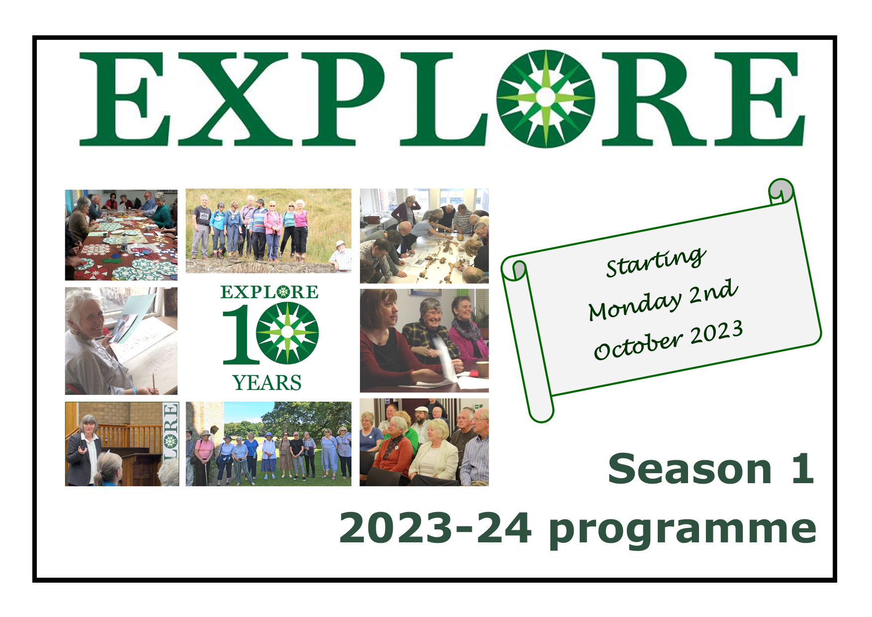 Explore lifelong learning 2023 Season 1 2023-24 programme adult education