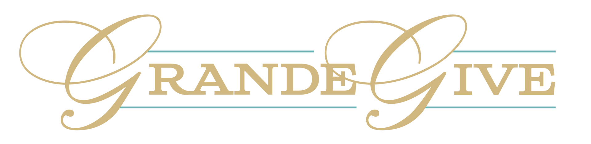 The word grande give is written in gold letters on a white background.