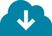 Blue cloud icon with a white downward arrow indicating download