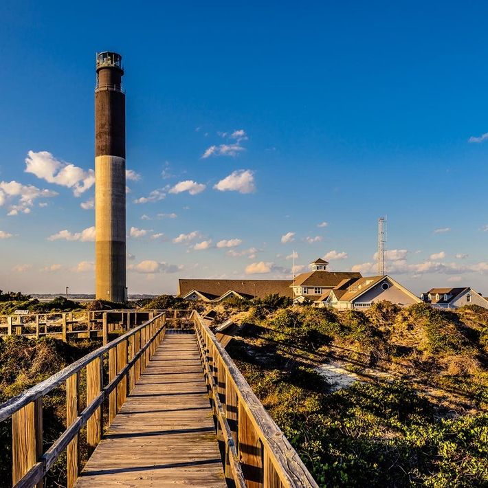 Oak Island Houses and Lighthouse — Brunswick County — Benchmark Clean Pros