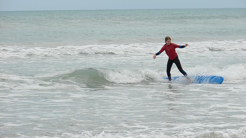 man surfing in water