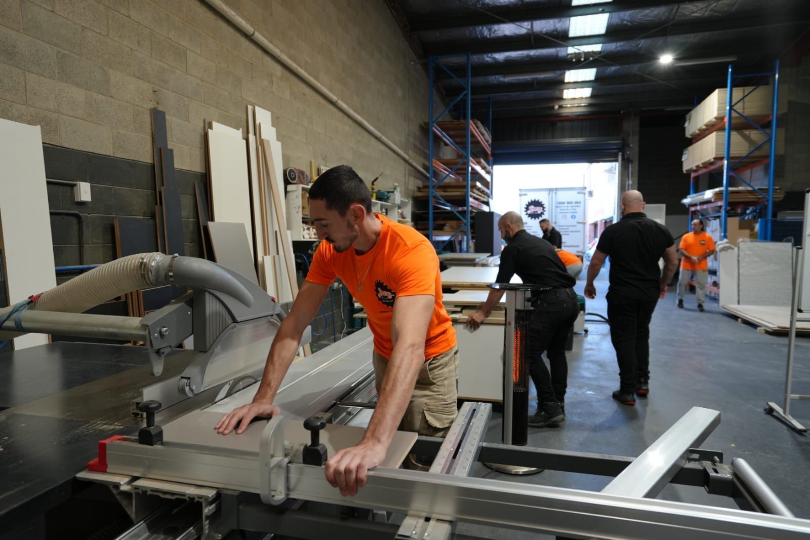 team working on a project