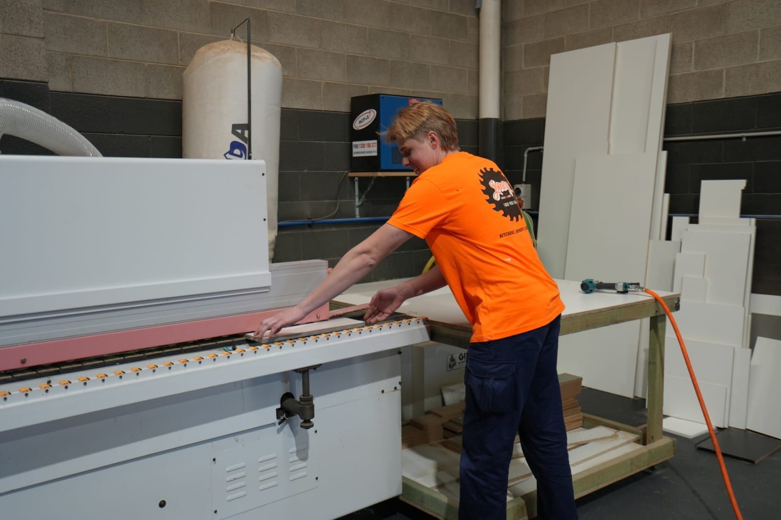 person working on a project