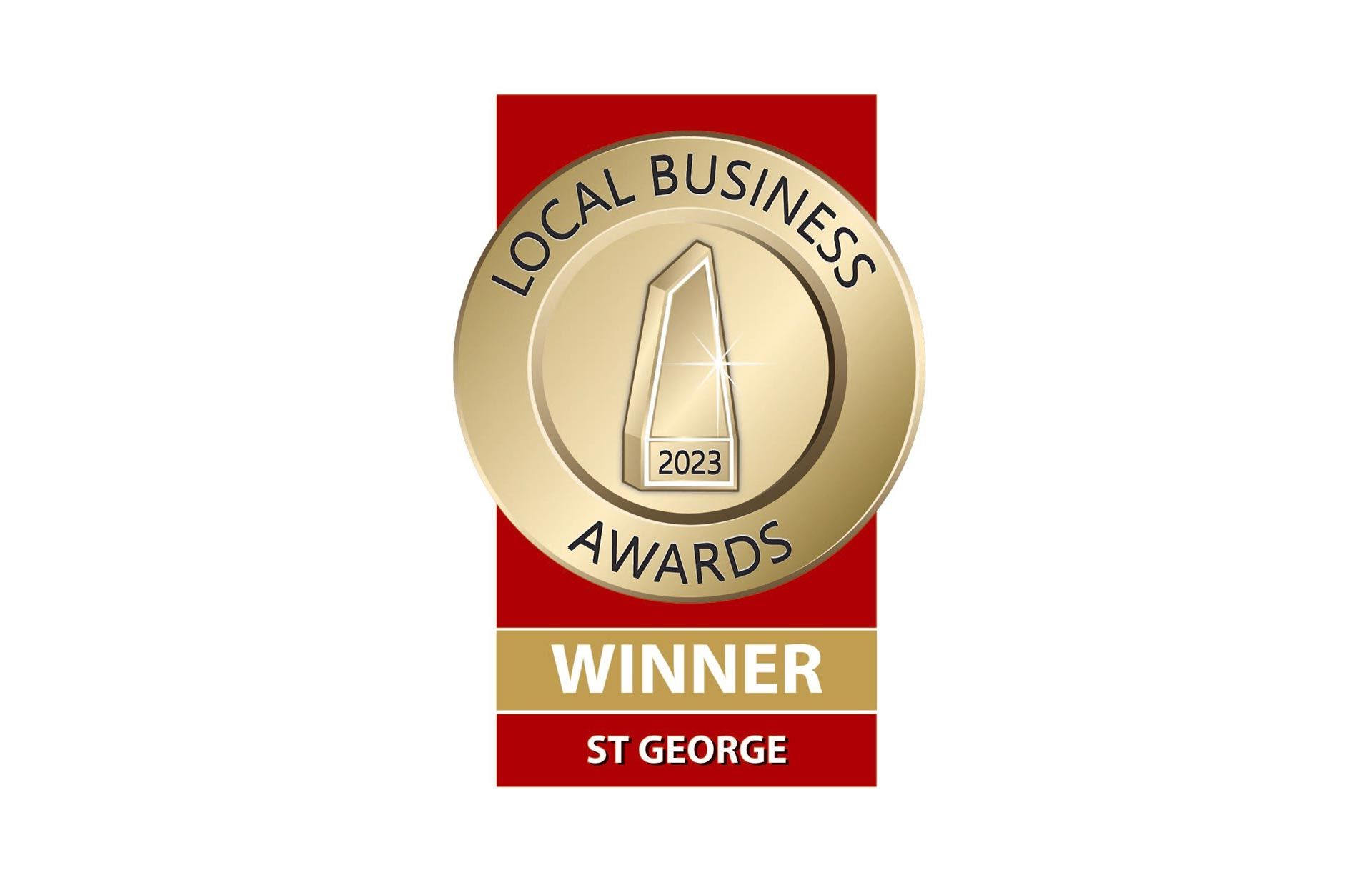 a logo for local business awards winner st george