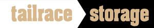 A logo for trailtrace storage is shown on a black and white background.