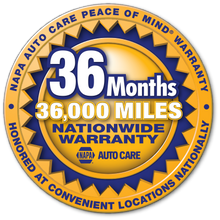 NAPA NAtionwide Warranty 36/36 at Scotty's Automotive in Orangevale, CA & Roseville, CA