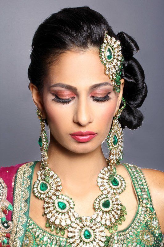 Indian Woman Posing for a Photoshoot — in Glendale, CA — AML Academy Makeup & Hair