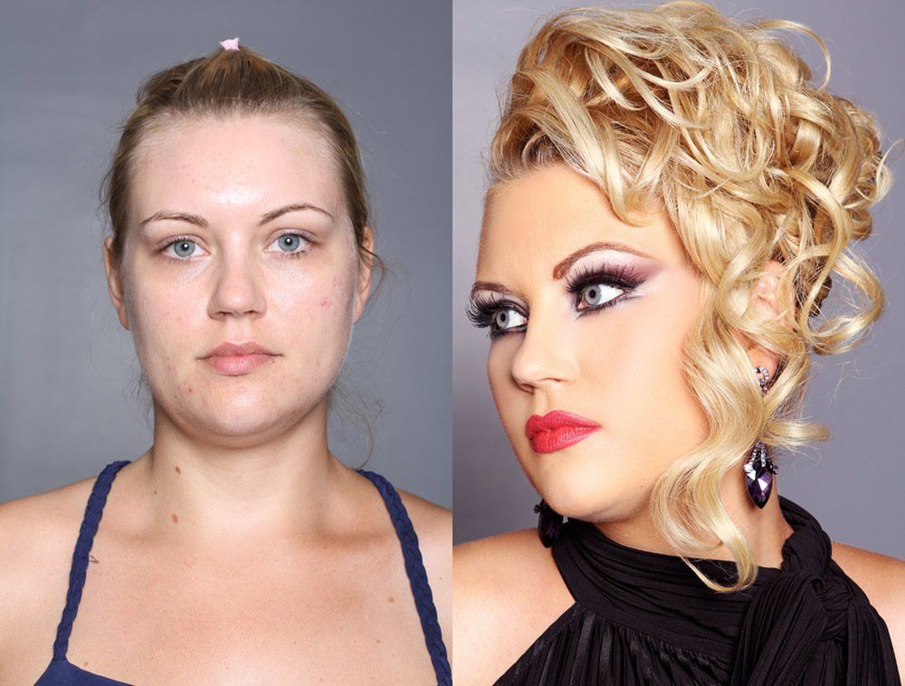 Before and After Image of a Woman — in Glendale, CA — AML Academy Makeup & Hair