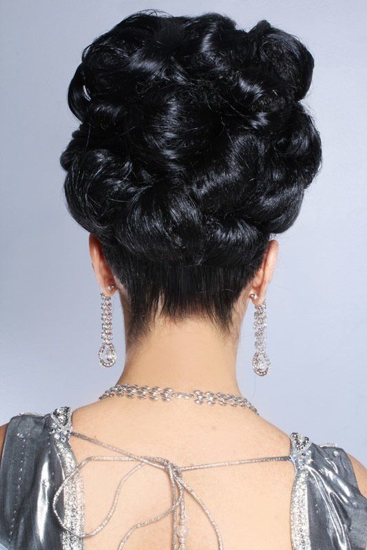 Back View of the Hair Dress of an Indian Woman — in Glendale, CA — AML Academy Makeup & Hair