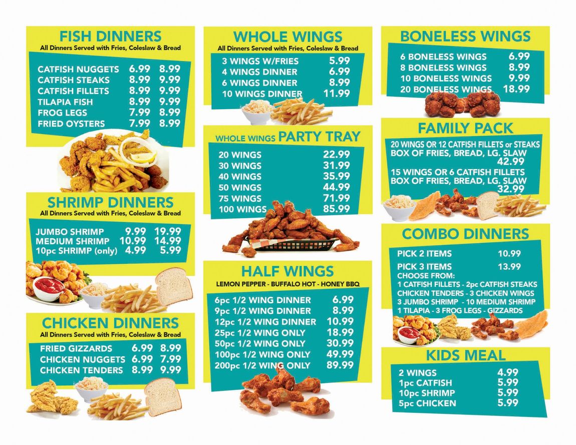 Sharks food menu