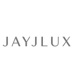 The logo for jayjlux is a gray logo on a white background.