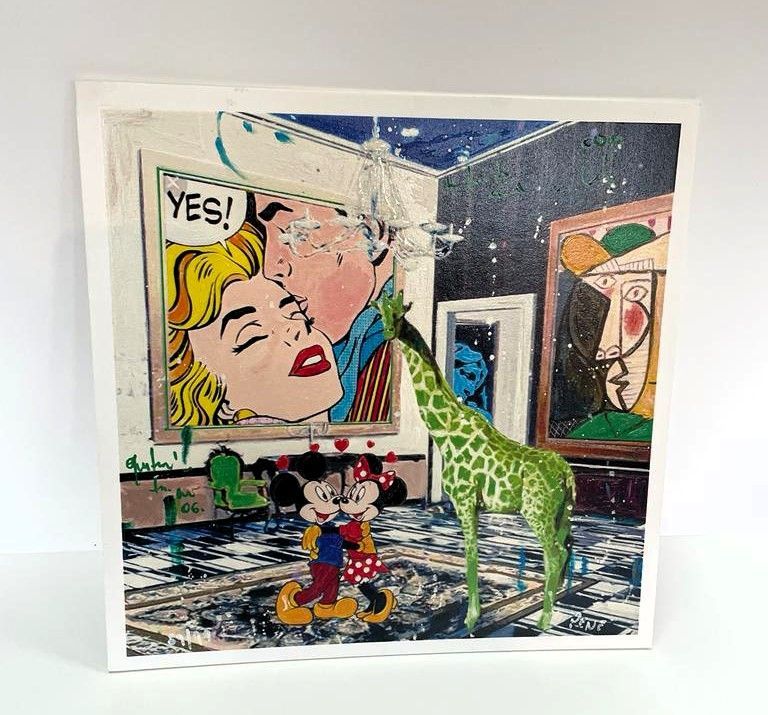 Serigrafia polimaterica di Renè. Higher Love