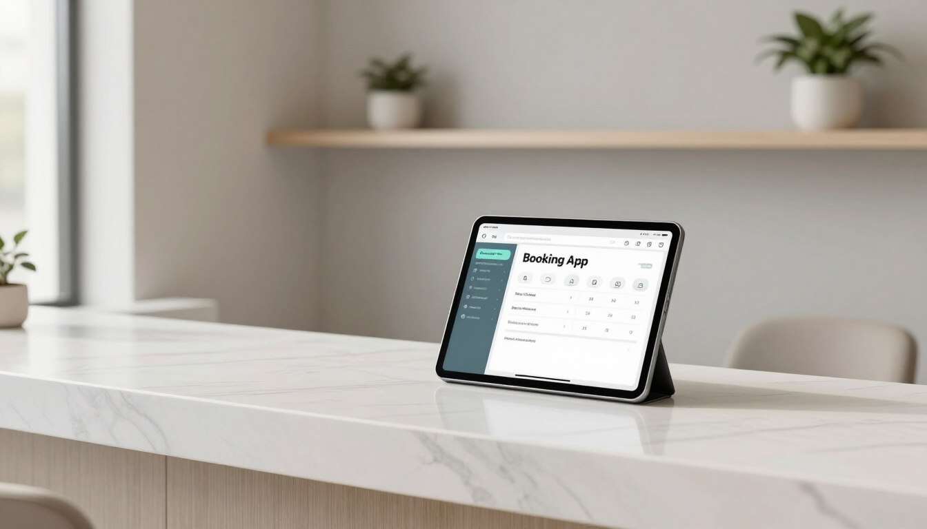 Avantiy Booking System Dashboard on a Tablet