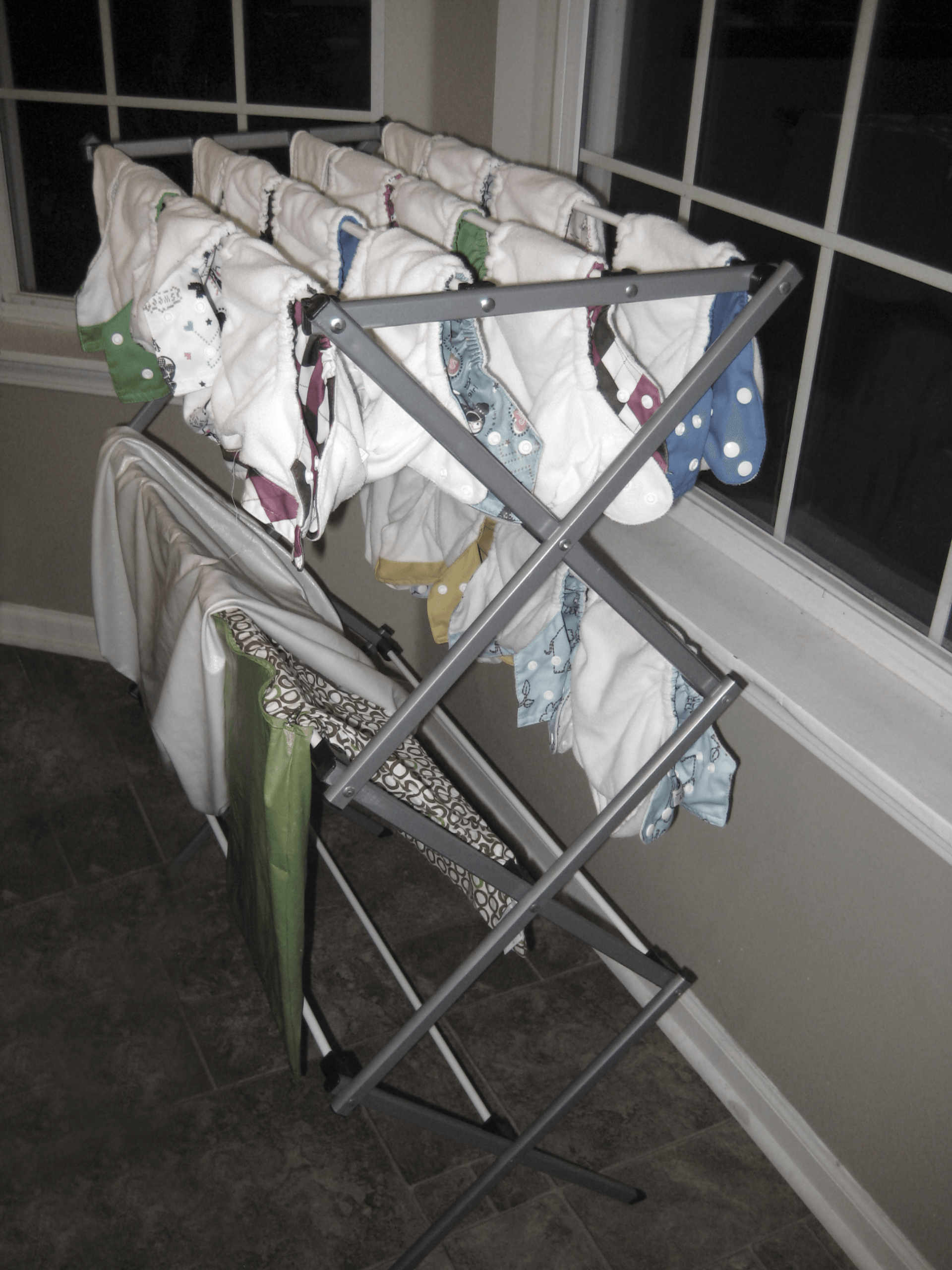Cloth diaper dying racks are essential when diapering with reusable diapers