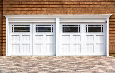 White Garage Door With Customize Glass Pane — St. Louis, MO — Edelen Door & Window