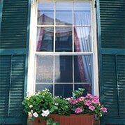 White Window with Flowers — St. Louis, MO — Edelen Door & Window