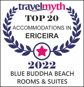 a travel myth logo for top 20 accommodations in ericeira