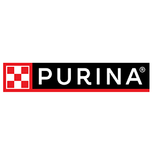 Logo Purina: rettangolo nero con la scritta