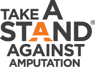 The logo for take a stand against amputation.