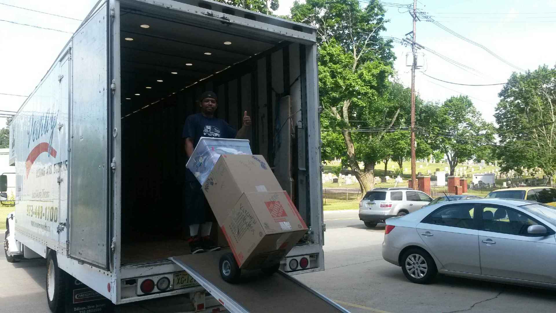 Moving Technician Loading the truck with boxes-Netcong, NJ