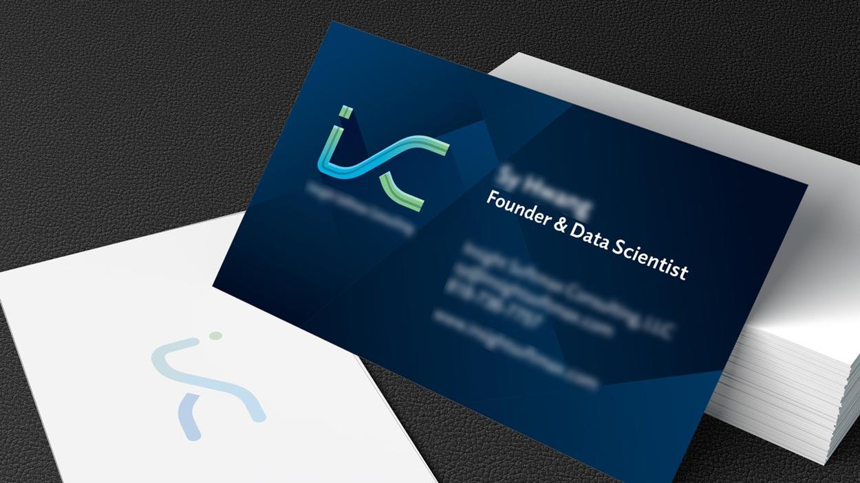 A business card for a founder and data scientist