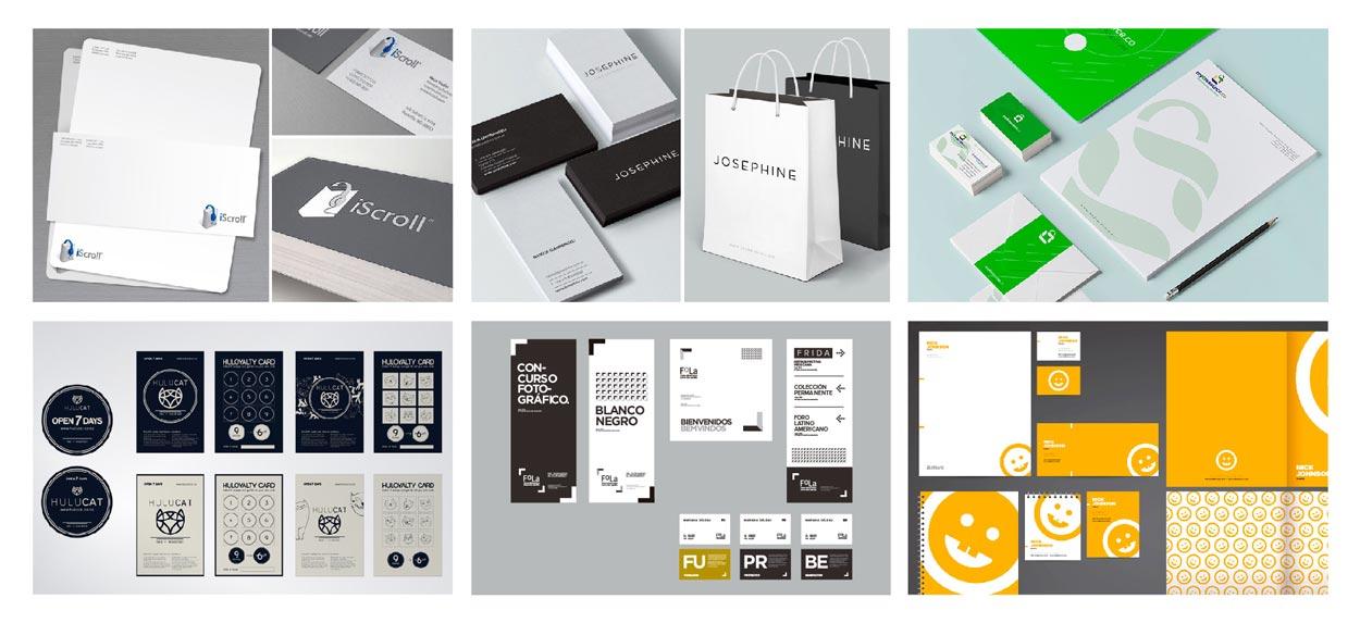 A collage of images of different types of stationery