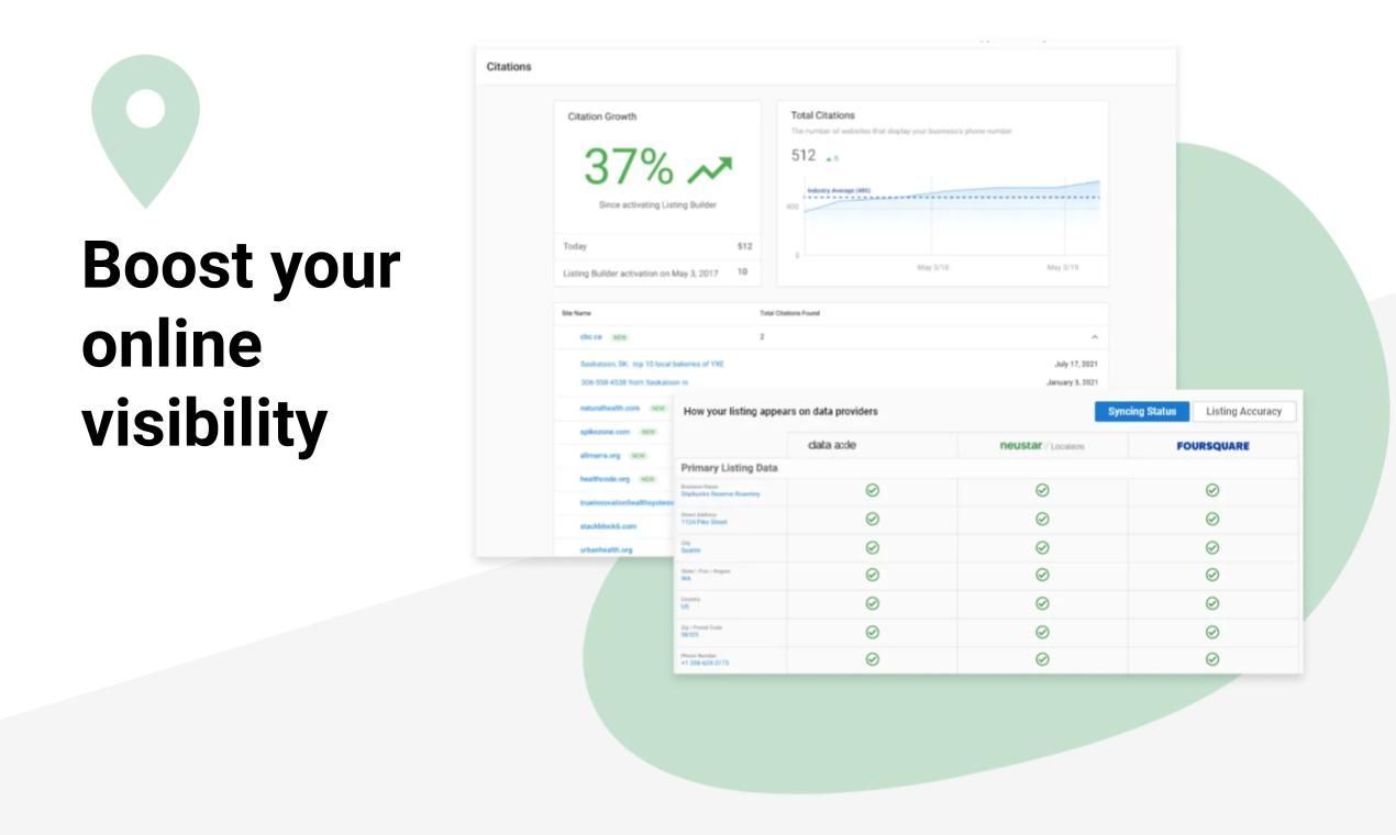A screenshot of a website that says `` boost your online visibility ''.