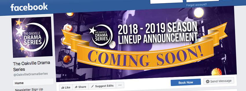A facebook page with a banner that says coming soon.