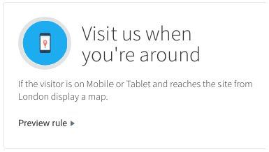 Visit us when you 're around if the visitor is on mobile or tablet and reaches the site from london display a map.