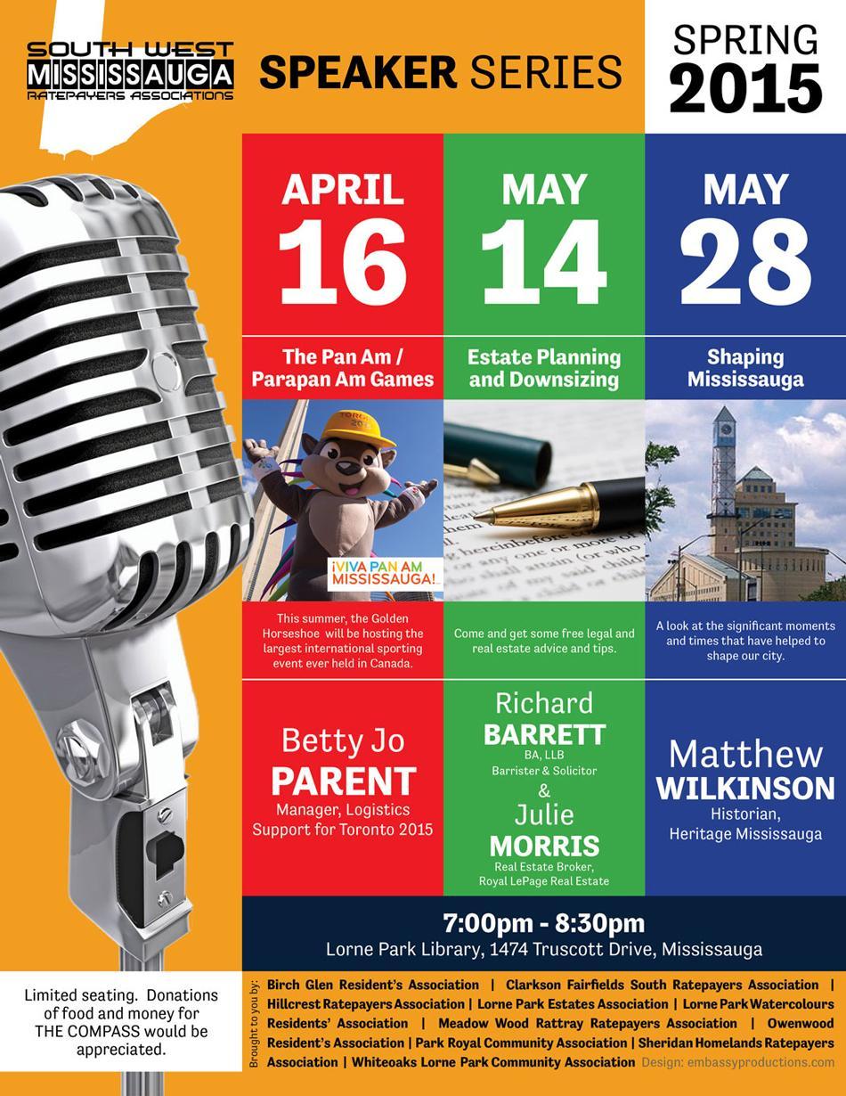 A poster for the spring 2015 speaker series