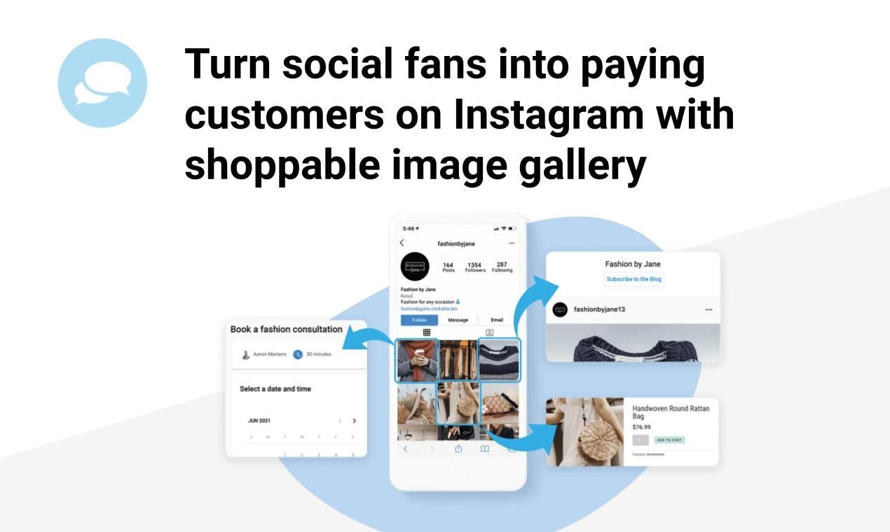 Turn social fans into paying customers on instagram with shoppable image gallery