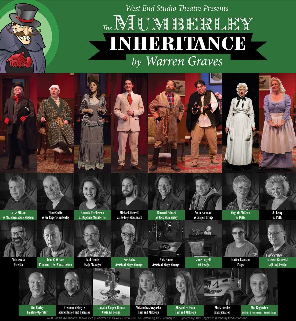 A poster for the play numberley inheritance by warren graves