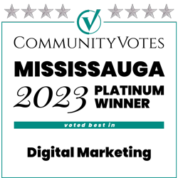 Community votes mississauga platinum winner 2023 voted best in digital marketing