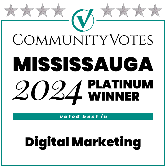 Community votes mississauga platinum winner 2023 voted best in digital marketing