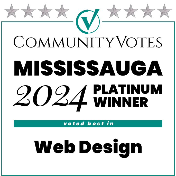 Community votes mississauga platinum winner 2023 voted best in web design