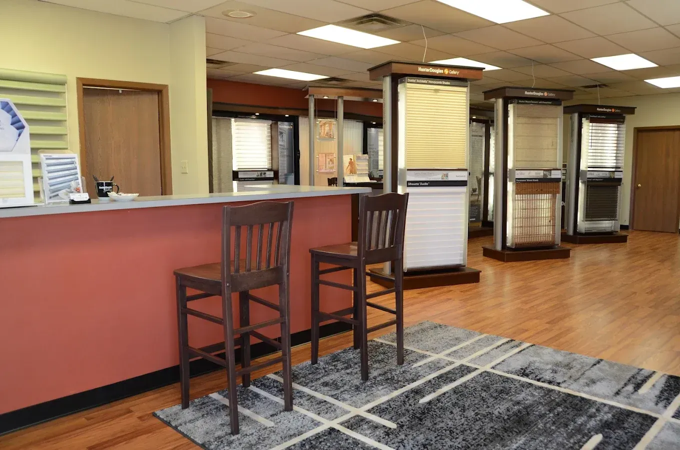 Interior of Stamper's Blinds Gallery in West Chester, OH