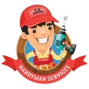 A cartoon illustration of a handyman holding a drill.