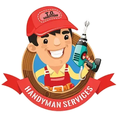 A cartoon illustration of a handyman holding a drill.