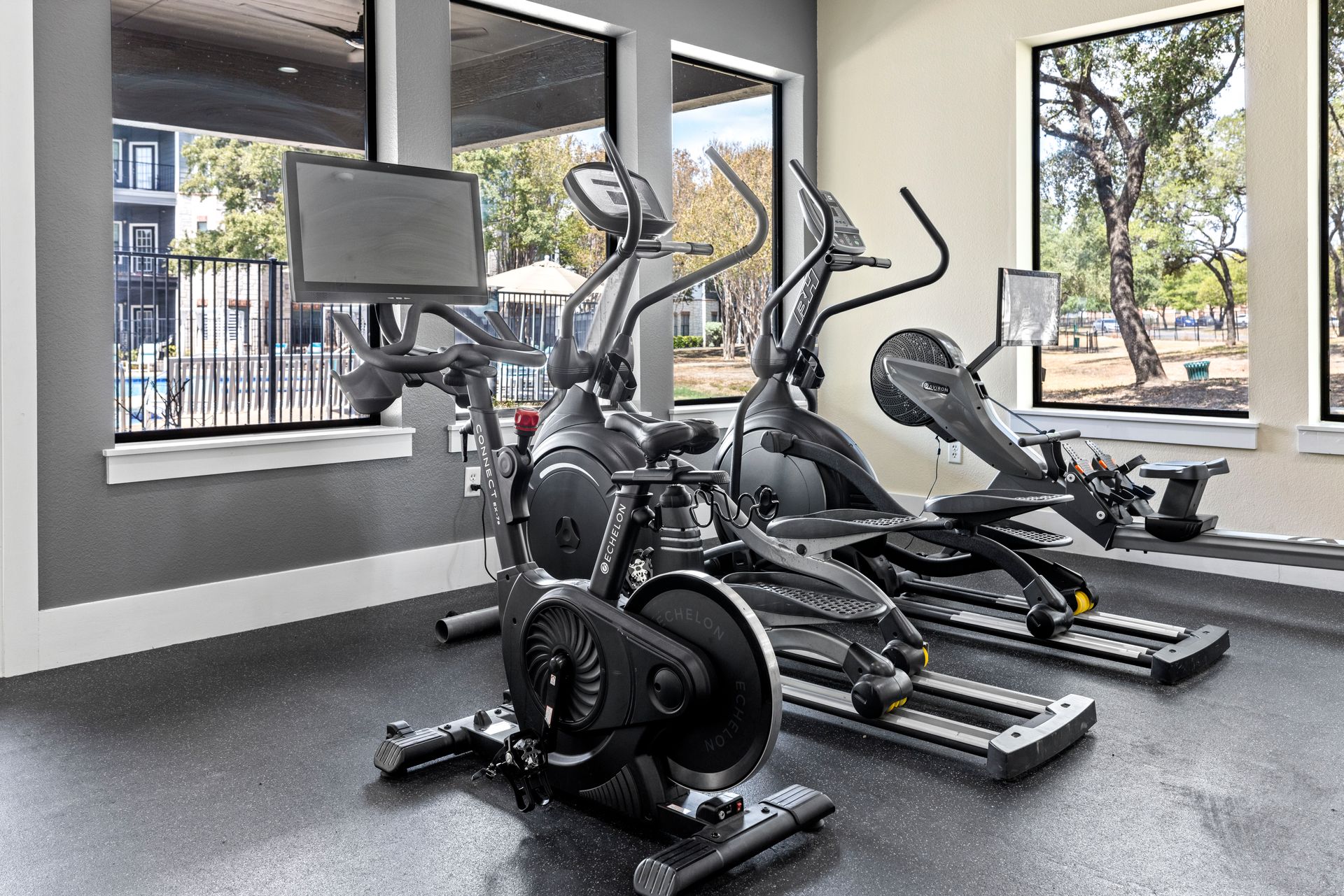 Fitness center at The Legend.