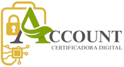 Um logotipo para uma empresa chamada account certificadora digital.