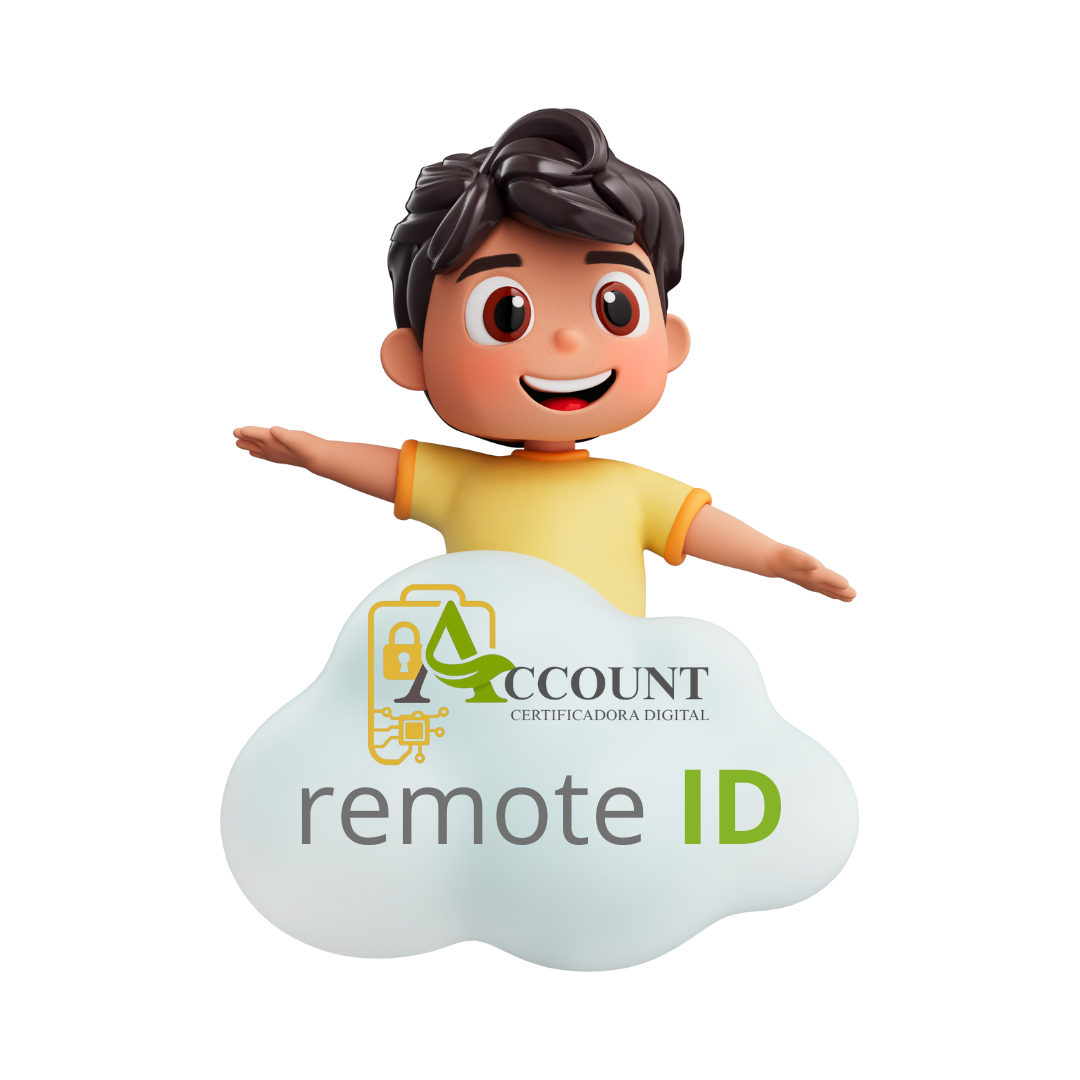 Um garoto de desenho animado está em pé no topo de uma nuvem.