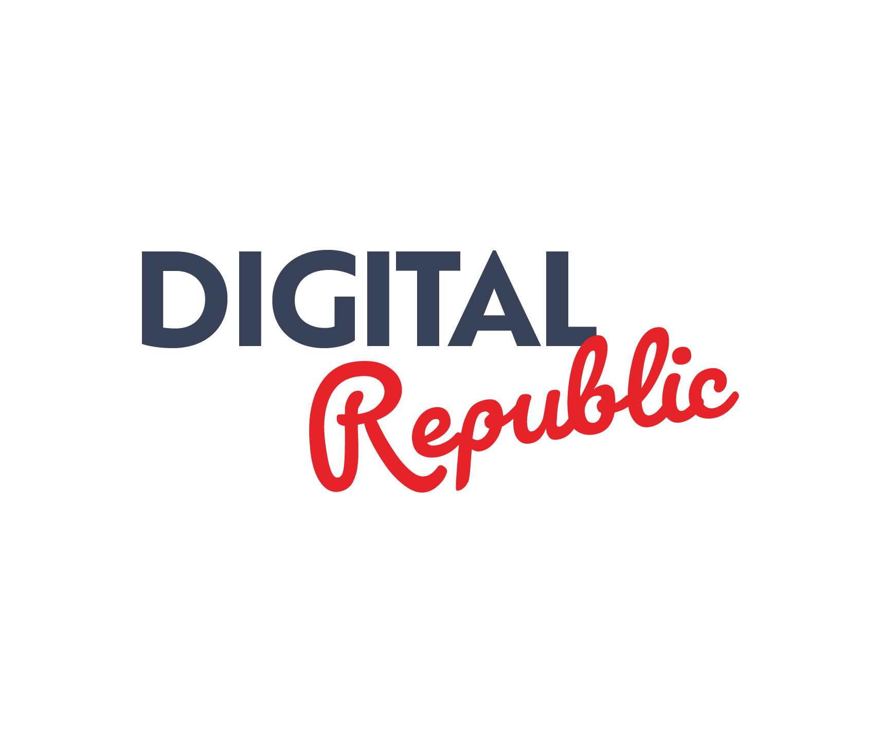 The digital republic logo is red and black on a white background.