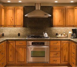Kitchen With Wooden Cabinets - Ontario, CA