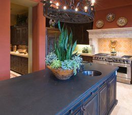 Kitchen Island With Black Counter top - Ontario, CA