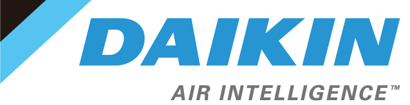 Daikin company logo featuring the blue text 